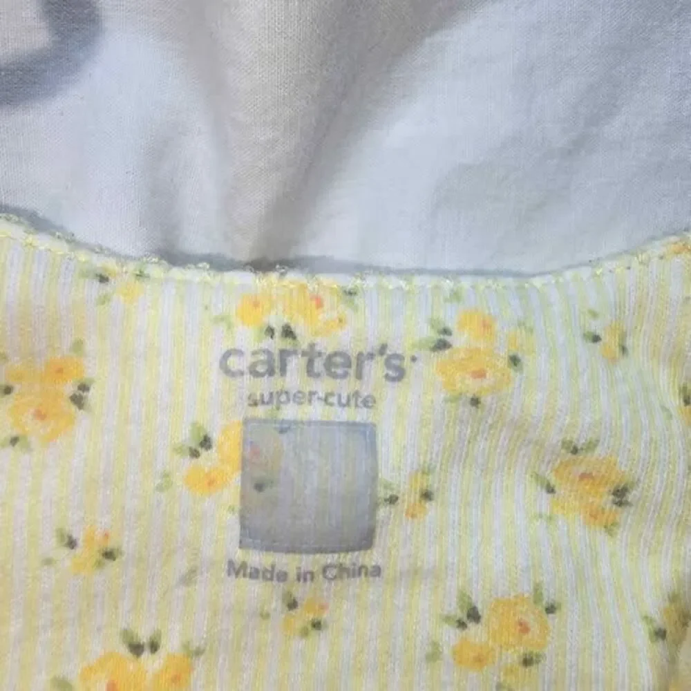 Vintage Carter's baby 9 months super cute yellow roses summer outfit romper
